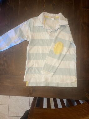 The Beaufort Bonnet Company White Cotton Top with Yellow Trim